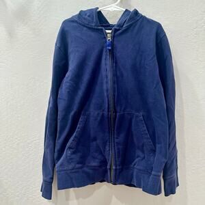 Primary Navy Blue Lightweight Zip Hoodie Sweatshirt